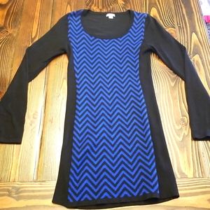 Fitted long sleeve sweater dress size mesium